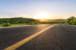 Road going into the horizon