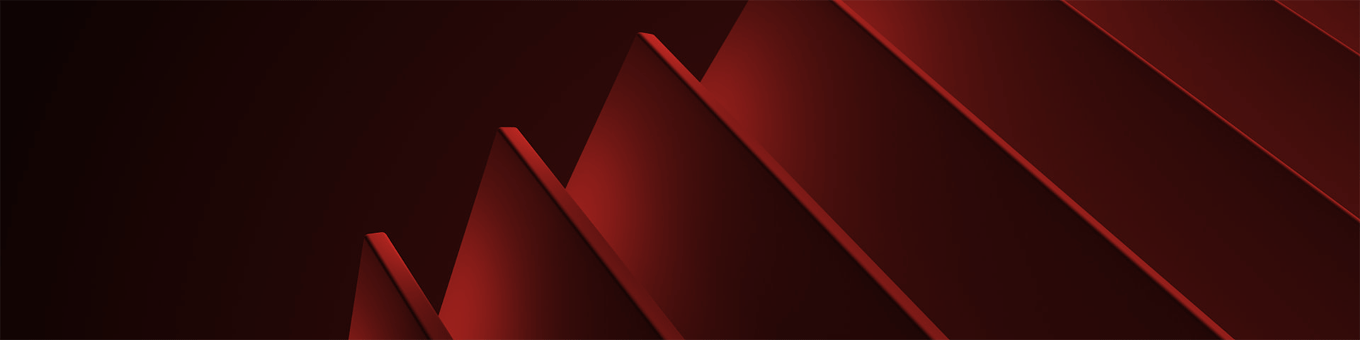 Red colour graphic with steps