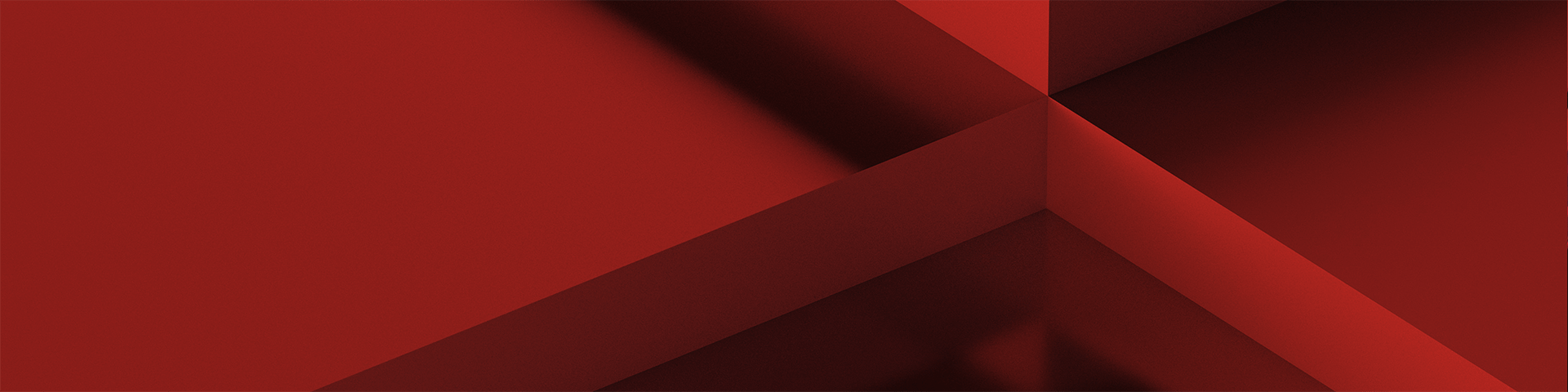 Red colour graphic with shapes