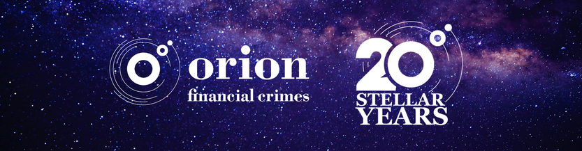 orion financial crime, 20 years, constellation